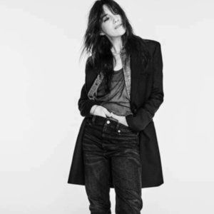 Zara Charlotte Gainsbourg Collection Black Blazer Coat